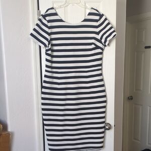 NWOT Boden Ottoman Striped, Short-sleeve Midi dress